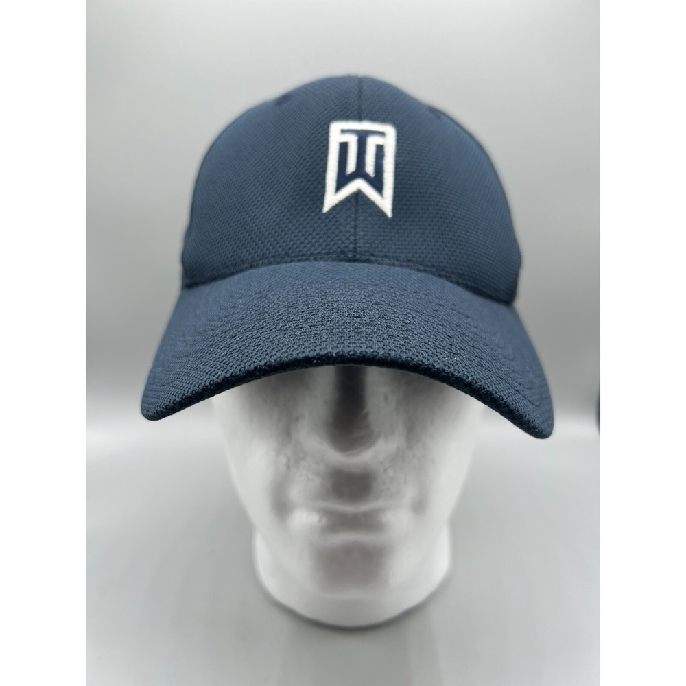 TIGER WOODS Golf Hat Navy Blue Mens One Size FlexiFit - Picture 2 of 14